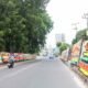 Puluhan Papan Bunga ucapan terimakasih di depan Polres Labuhanbatu, Senin (20/5/2024). (kedannews.com/ist)
