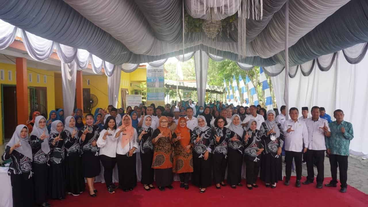 Saat lelaksanaan lomba UP2K PKK tingkat Provinsi Sumatera Utara di Desa Stabat Lama Kecamatan Wampu Rabu (12/06/2024). (kedannews.com/ist).