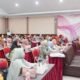 Pj Bupati Langkat saat sampaikan rasa bangganya di acara Jambore Kader Posyandu 2024 se-Kabupaten Langkat. Kegiatan ini dilaksanakan di Griya Hotel Medan, Senin (1/7/24). (kedannews.com/ist).