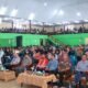 Suasana saat Pemkab Dairi Sosialisasikan penguatan pembinaan dan pengawasan dana BOS pada SD dan SMP di GOR Sidikalang, Jumat (28/6/2024). (kedannews.com/Sondang Silalahi)