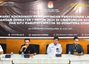 KPU Sumut Gelar Rakor Laporan Penyusunan Keuangan Semester 1 Tahun 2024