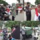 Suasana saat Unsur Muspika Kecamatan Medan Denai membagikan bendera merah putih kepada warga, Kamis (05/07/2024). (kedannews.com/Aris).