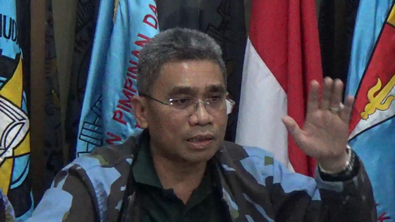 Ketua DPD IPK Sumut yang diwakili Ketua DPD IPK Kota Medan, Benny H Sihotang, SE., MM saat konferensi pers, membantah IPK dikaitkan dengan Geng Motor di Sekretariat DPD IPK Kota Medan di Jalan Burjamal Kelurahan Petisah Kecamatan Medan Petisah Kota Medan, Selasa (06/08/2024) siang (kedannews.com/redaksi).