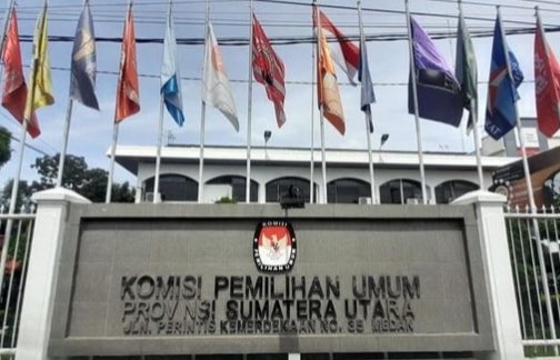 Plang KPU Sumatera Utara (kedannews.com/ist).