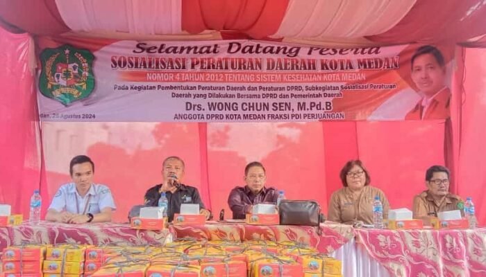 Absen dalam Sosialisasi Perda Kesehatan, Dinas Kesehatan Kota Medan Dikecam oleh Wong Chun Sen