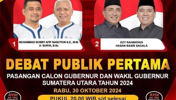 Debat Publik Pertama Pilgub Sumut 2024, KPU Siap Hadirkan Pertarungan Visi-Misi Kedua Kandidat!