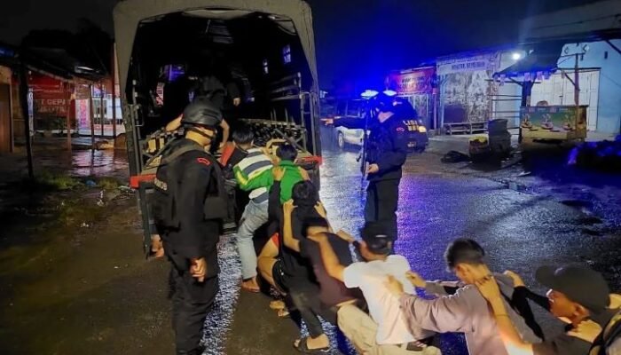 Belasan Anggota Geng Motor di Medan Ditangkap Brimob Polda Sumut