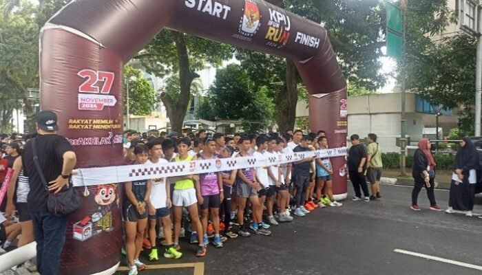 Jelang Masa Tenang Pilkada 2024, KPU Sumut Gelar Fun Run Serentak di Tiga Kota