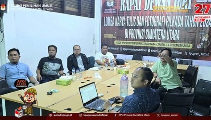 KPU Sumut Gelar Rapat Penentuan Pemenang Lomba Karya Tulis dan Fotografi Pilkada 2024