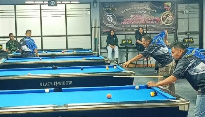 Prajurit Lanal Palembang Juara 1 di Turnamen Biliar Black Barret, Hadiah Fantastis!