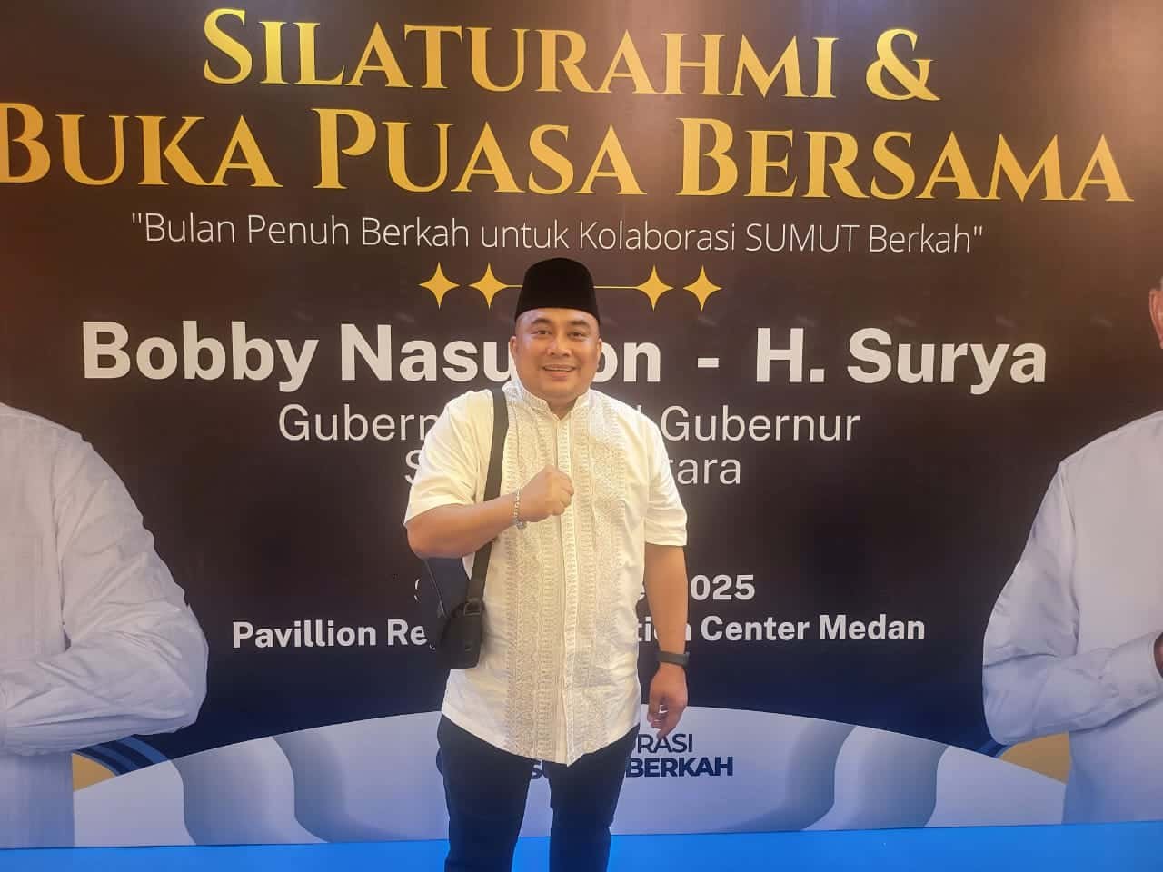 Ketua Tim Advokasi Hukum Pasti Bobby Sumut, Dr. M. Sa'i Rangkuti, SH., MH di Regale Convention Center, Jalan Adam Malik, Medan, pada Sabtu (8/3/2025). (kedannews.com/Foto: Ist).
