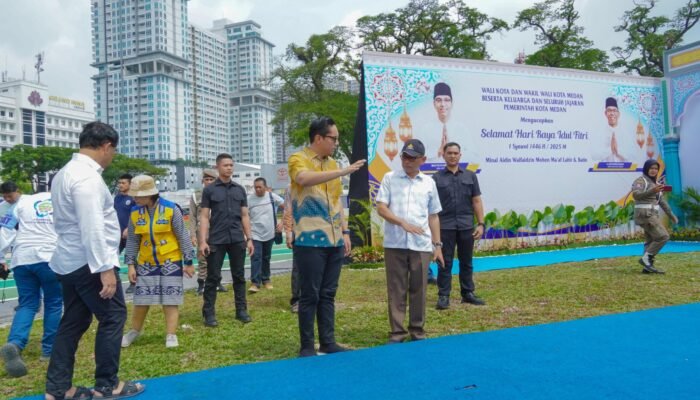 Rico Waas Cek Langsung Persiapan Salat Ied di Lapangan Merdeka, Soroti Kebersihan & Air Bersih
