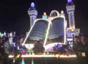 Wagirin Arman Gagas Takbir Akbar 35 Tahun, Ribuan Obor Terangi Malam Idul Adha di Deli Serdang