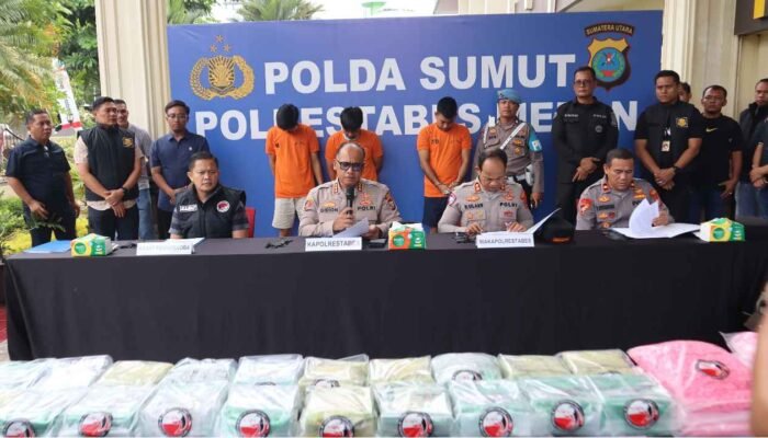 20 Kg Sabu dan 58.750 Pil Ekstasi Disita, Jaringan Malaysia Dibongkar Polrestabes Medan