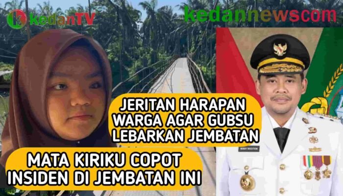 Warga Minta Gubsu Bobby Bangun Jembatan Permanen di Langkat: Mata Pelajar Pernah Copot Akibat Terjatuh