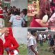 Emak-Emak Nyaris Terjungkal Saat Tarik Tambang di Medan Denai, Panjat Pinang Meriahkan HUT RI ke-80