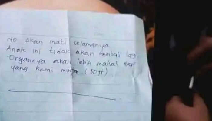 HEBOH! Murid SD di Marelan Diduga Diculik, Pelaku Tinggalkan Surat Ancaman Tebusan Rp50 Juta