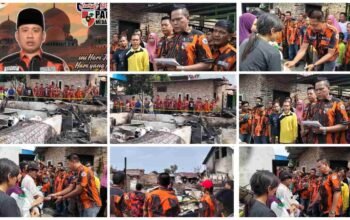 PAC PP Medan Denai Gerak Cepat Bantu Korban Kebakaran Empat Rumah di Kelurahan Denai