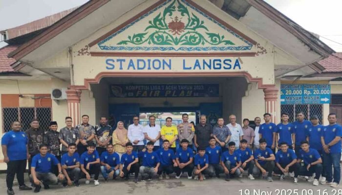 Kapolres Langsa Lepas 27 Personel PSBL Bertanding di Liga 4 Nusantara Aceh