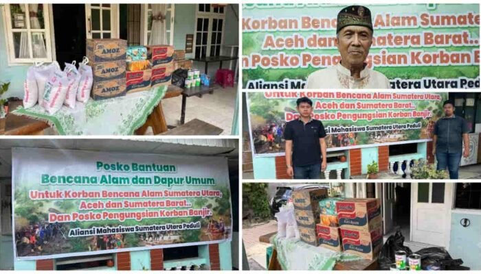 Aliansi Mahasiswa Sumut Peduli Terima Bantuan Sembako, Siap Salurkan ke Warga Terdampak Banjir