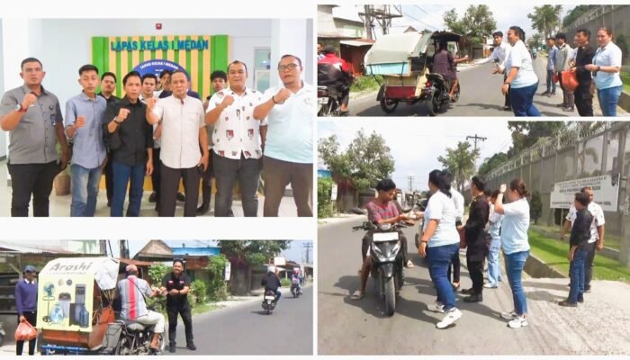 Ratusan Nasi Dibagikan di Depan Lapas Kelas I Medan, Bantah Isu Miring yang Beredar