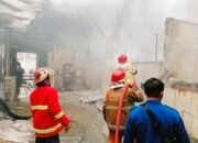 Api Mengamuk di Sunggal, Gudang Getah Pinus Terbakar Hebat