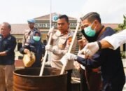 Polres Sergai Musnahkan Ganja dari Dua Tersangka