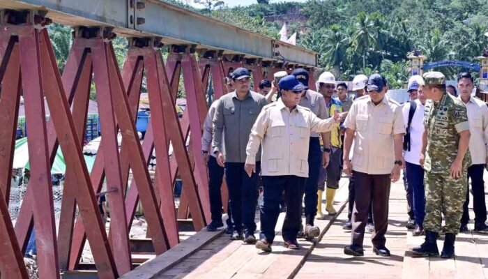 Presiden Tinjau Jembatan Garoga Pascabanjir Bandang, Jalinsum Pantai Barat Mulai Pulih