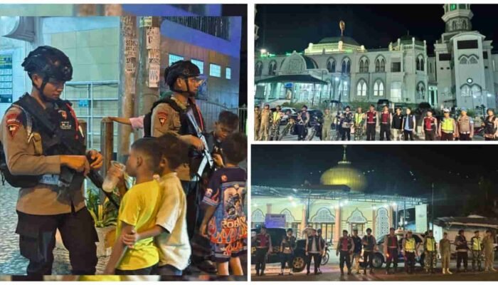 Patroli Gabungan TNI-Polri Jamin Keamanan Tarawih di Tebing Tinggi, Pendekatan Humanis Jadi Prioritas