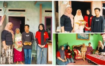 Ratusan Sembako Dibagikan, Kafe Teh Talua Malimpah Bang Ucok Ujung Batu Berbagi di Dua Desa