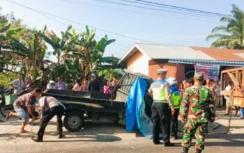 Pickup Hantam Truk di Jalinsum Sergai, Sopir Tewas Terjepit di Lokasi
