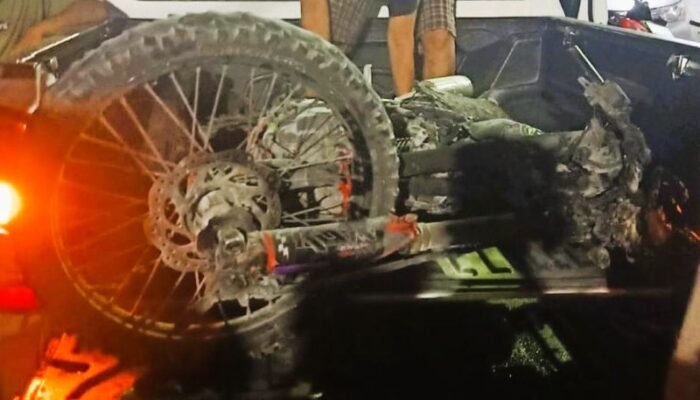 Tabrakan di Jalan Sutrisno Medan, Dua Motor Terbakar dan Tiga Orang Terluka