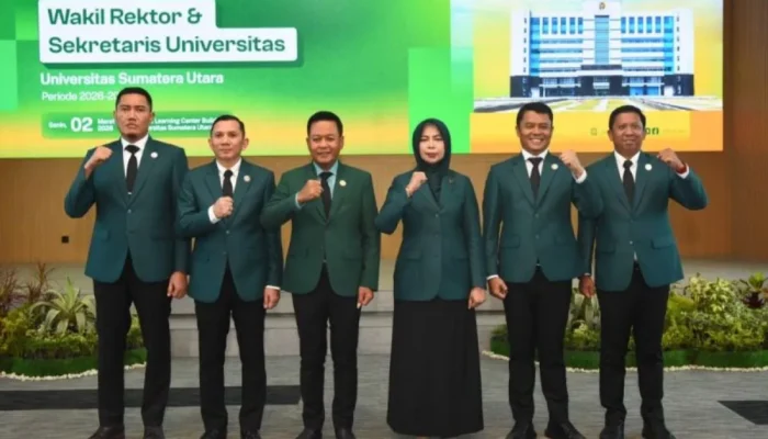 Rektor USU Lantik Wakil Rektor dan Sekretaris, Tekankan Kerja Keras dan Integritas
