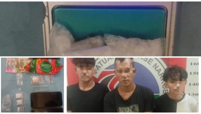 Polres Palas Ringkus 4 Pria Diduga Terlibat Narkoba, Sabu Hampir 10 Gram Disita di Barumun Tengah