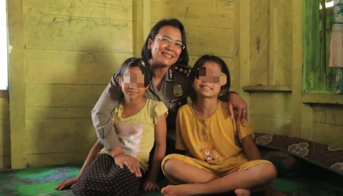 Kapolres Samosir Jadi Orangtua Asuh Anak Korban Penganiayaan, Tegaskan Proses Hukum Tetap Berjalan