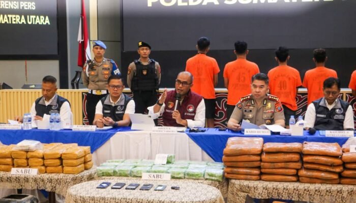 Polda Sumut Bongkar Tiga Kasus Besar Narkotika, Puluhan Kilogram Sabu dan Ratusan Kilogram Ganja Disita