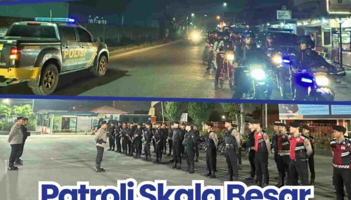 Brimob Polda Sumut Gelar Patroli Skala Besar di Belawan, KRYD Tekan Kejahatan Malam Hari
