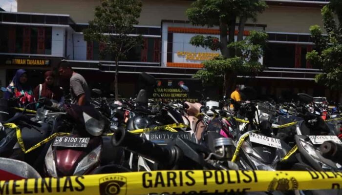 Sindikat Penadah Motor Curian di Medan Terungkap, 136 Kendaraan Disita dan 145 Tersangka Kejahatan Jalanan Ditangkap
