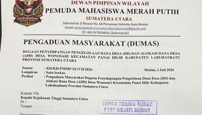 Korwil PMMP Sumut Laporkan Dugaan Penyimpangan Dana Desa Wonosari ke Kejati Sumut
