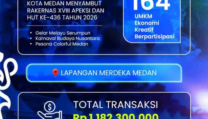Tujuh Hari Perayaan HUT ke-436 Medan Dongkrak UMKM, Transaksi Tembus Rp1,18 Miliar