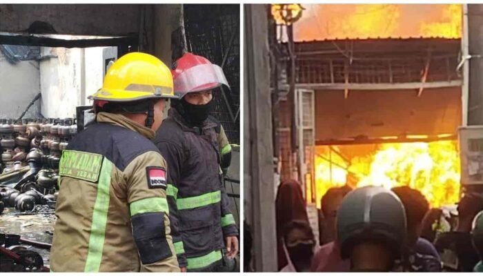 Pangkalan Gas di Jalan Datuk Kabuh Medan Denai Terbakar Hebat, Ledakan Berulang Picu Kepanikan Warga