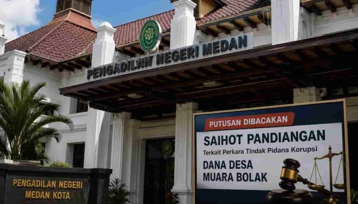 Putusan PN Medan Kota, Saihot Pandiangan Divonis 5 Tahun 6 Bulan dalam Perkara Korupsi Dana Desa Muara Bolak