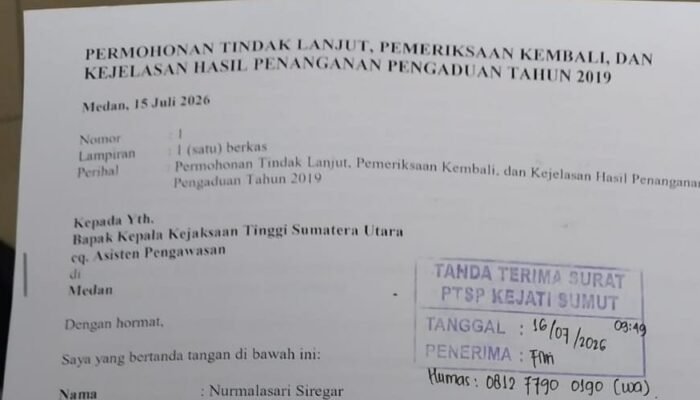 Kasus Pengaduan 2019 Kembali Disorot, Nurmalasari Minta Kejati Sumut Periksa Ulang Dugaan Pelanggaran Oknum Jaksa