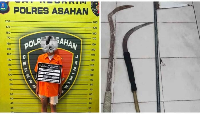 Polres Asahan Gagalkan Dugaan Tawuran Geng Motor, Pelajar 13 Tahun Diamankan Bersama Senjata Tajam