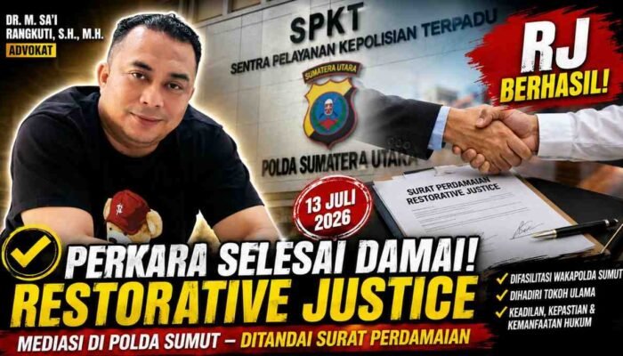 Surat Perdamaian Restorative Justice Ditandatangani, Dr. M. Sa’i Rangkuti Apresiasi Peran Ulama dan Polda Sumut