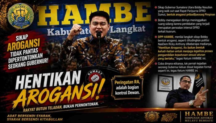 HAMBE Soroti Walk Out Bobby Nasution di Paripurna DPRD Sumut, Dukung Kritik Ricky Anthony Soal Etika Pemimpin