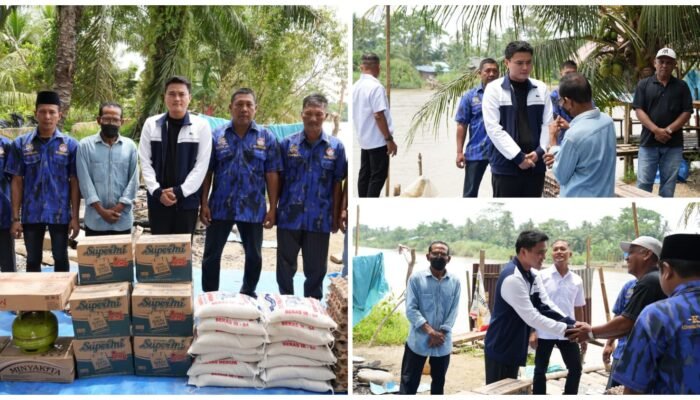Rumah Warga Tanjung Pura Ludes Terbakar, Ricky Anthony Turun Beri Bantuan