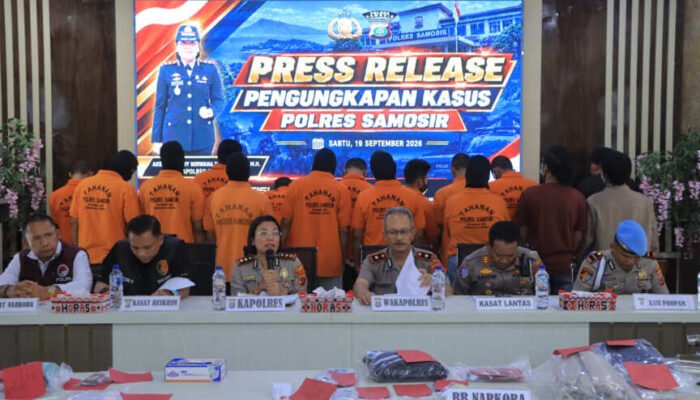Polres Samosir Bongkar Sejumlah Kasus, dari Narkoba hingga Pembalakan Liar