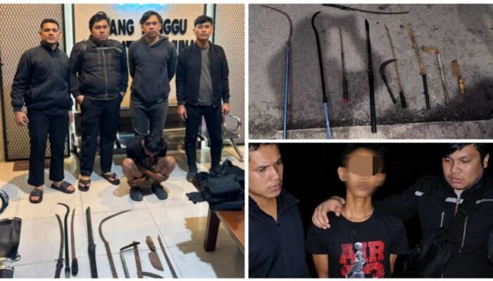 Remaja 16 Tahun Diamankan Tim Macan, 10 Senjata Tajam Ditemukan di Martubung