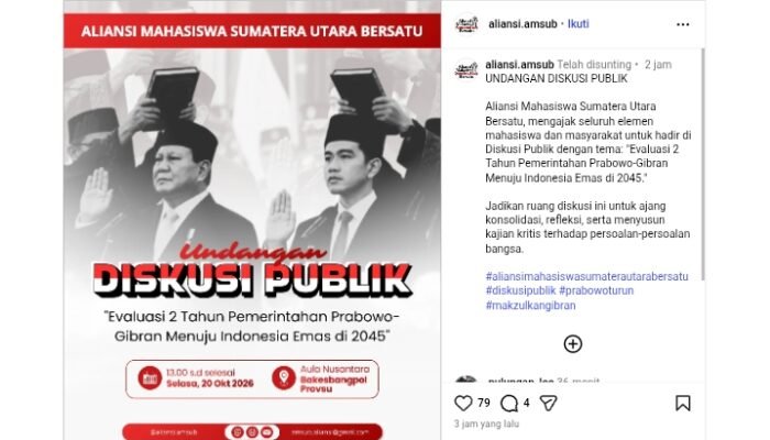 AMSUB Matangkan Tujuh Tuntutan Rakyat, Diskusi Publik Jadi Arah Baru Gerakan Mahasiswa